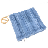 Wave Denim Security Blanket With Teether