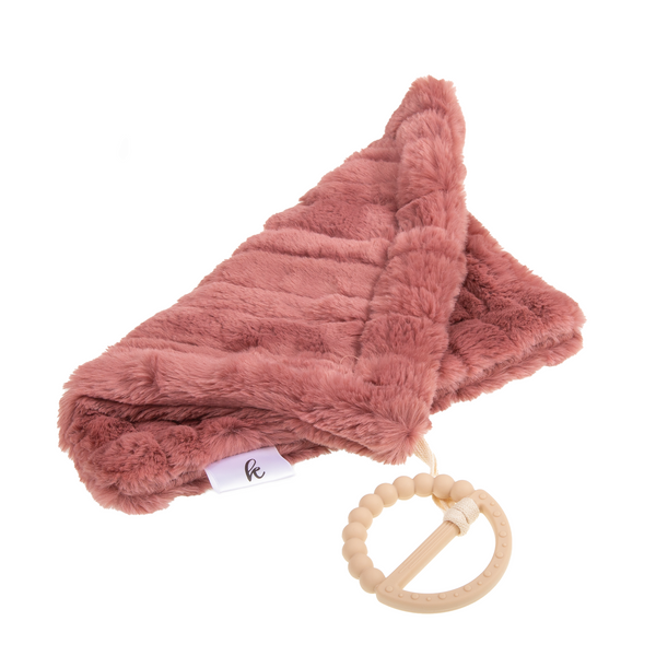 Wave Merlot Security Blanket With Teether