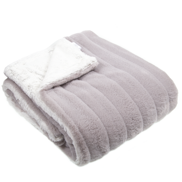 Luxe Light Grey Throw Blanket