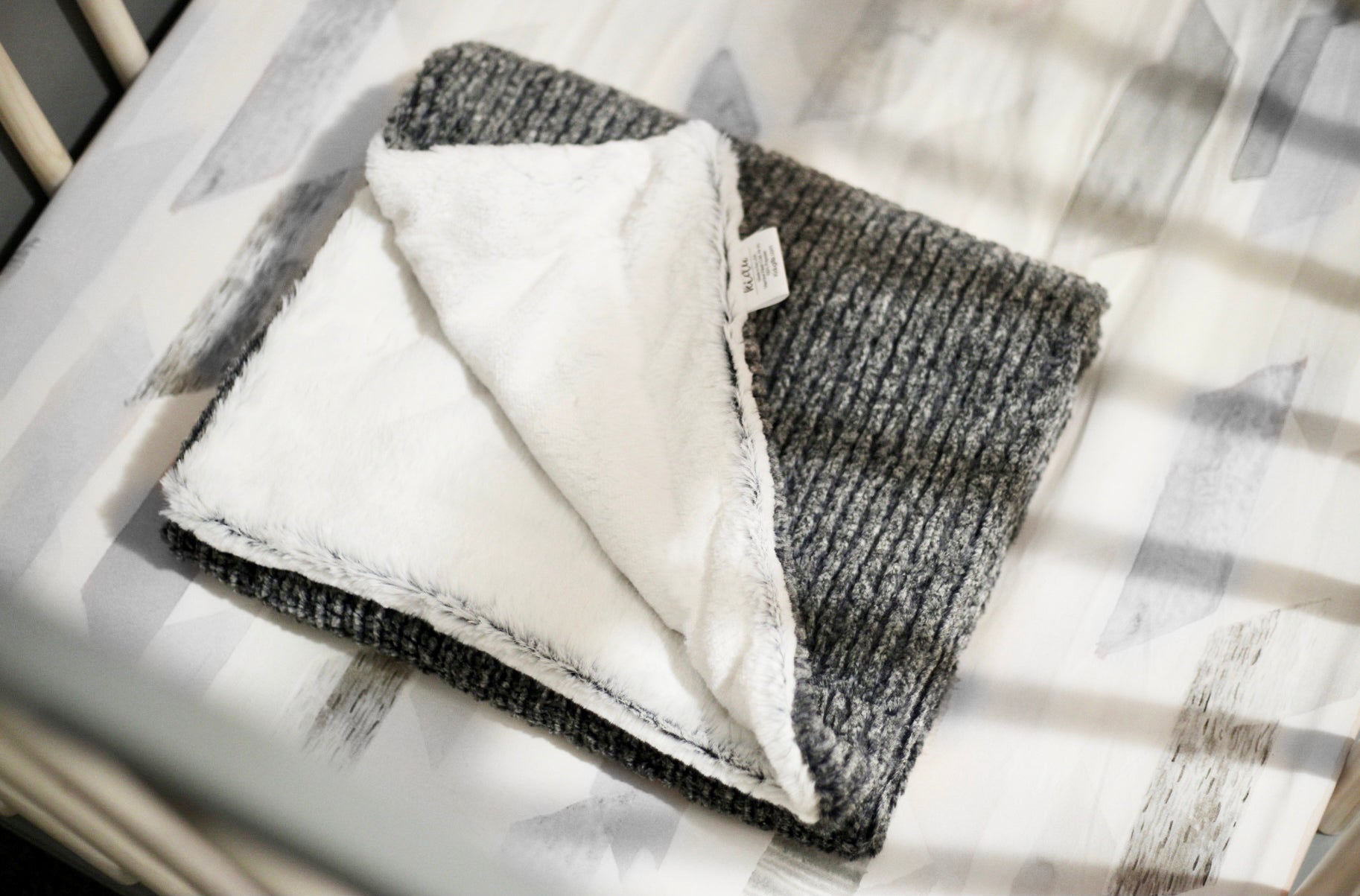 Weave Charcoal Baby Blanket