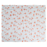 100% Cotton Muslin Swaddle - Flamingo