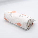 100% Cotton Muslin Swaddle - Flamingo