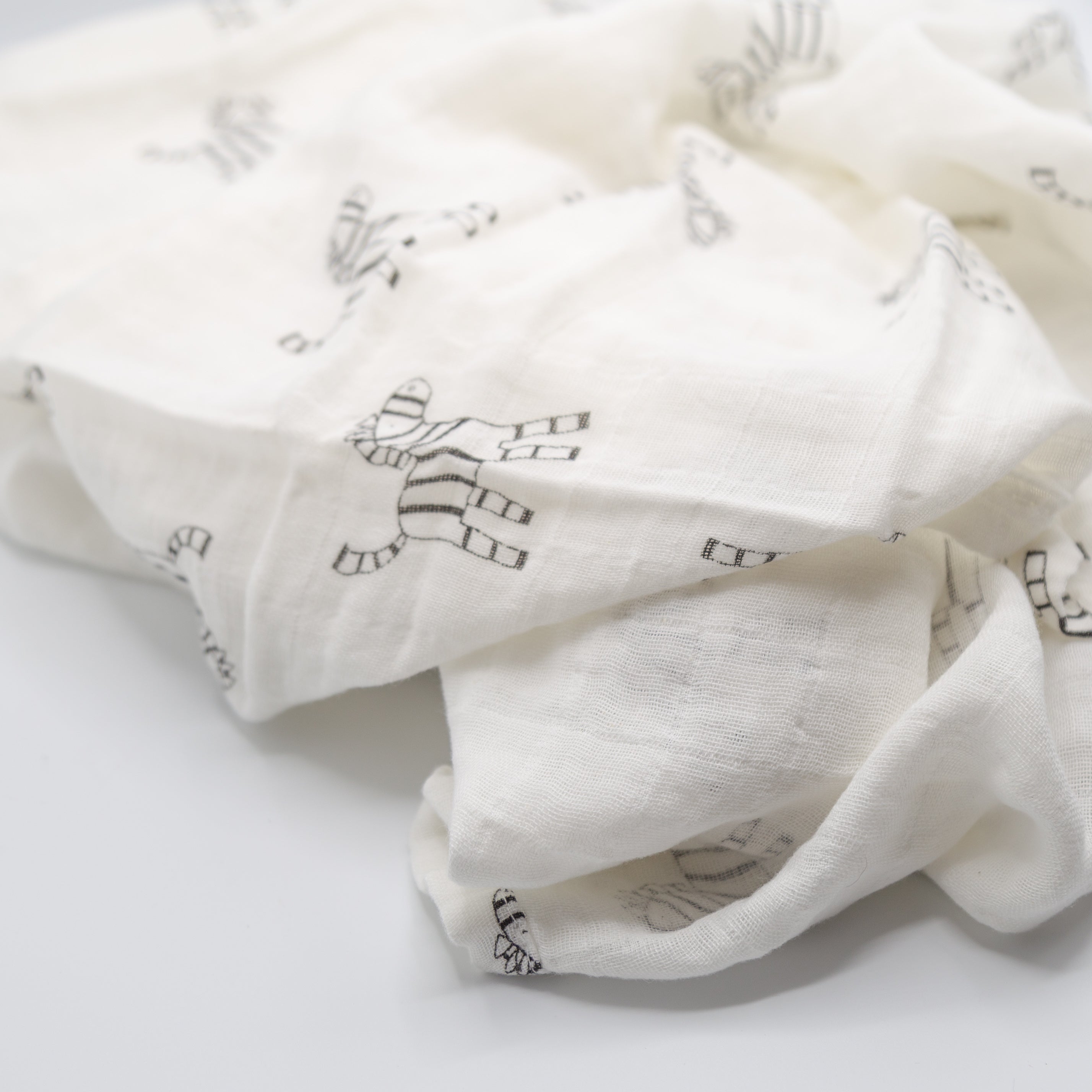 100% Cotton Muslin Swaddle - Zebra
