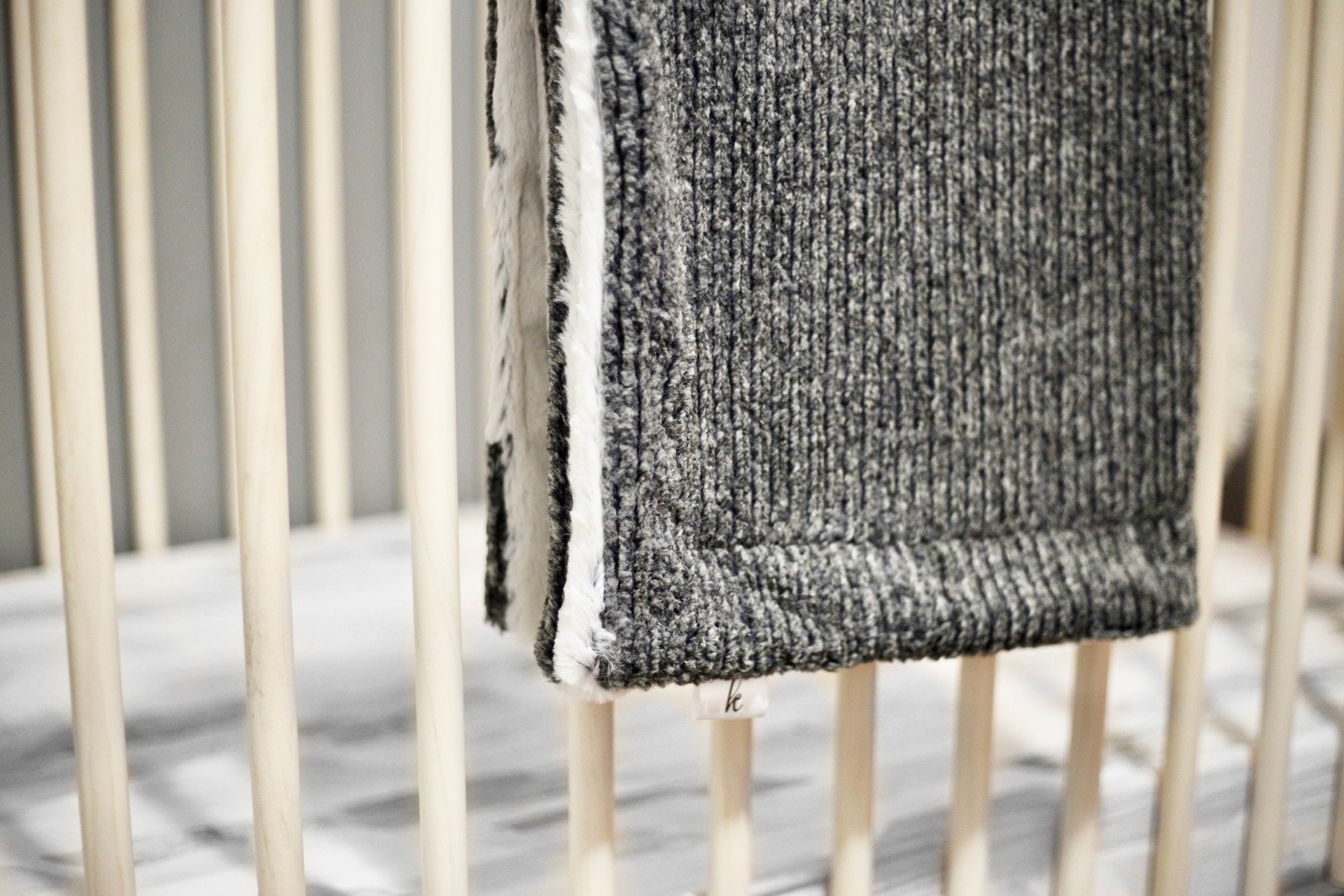 Weave Charcoal Baby Blanket