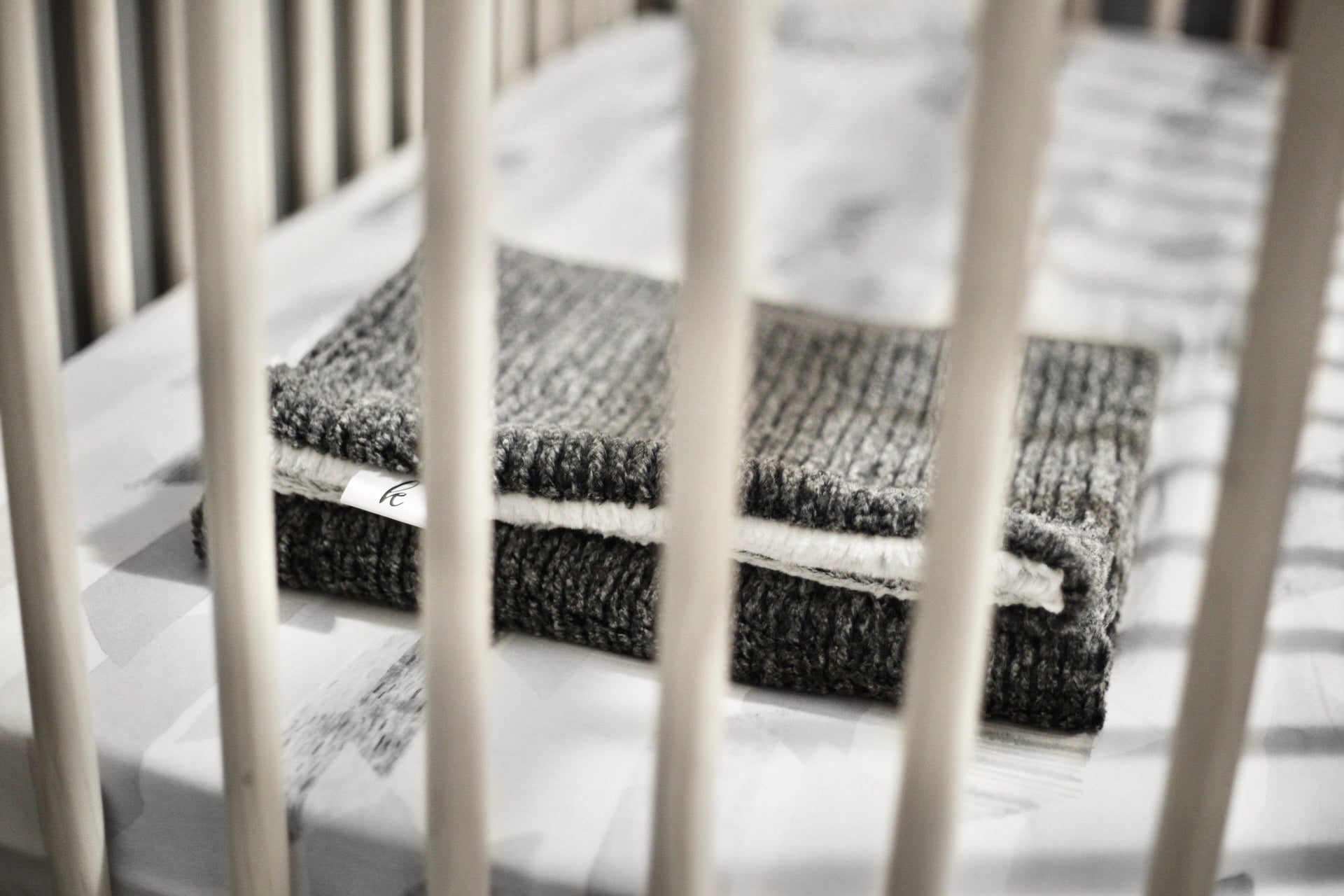 Weave Charcoal Baby Blanket